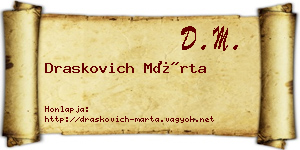 Draskovich Márta névjegykártya